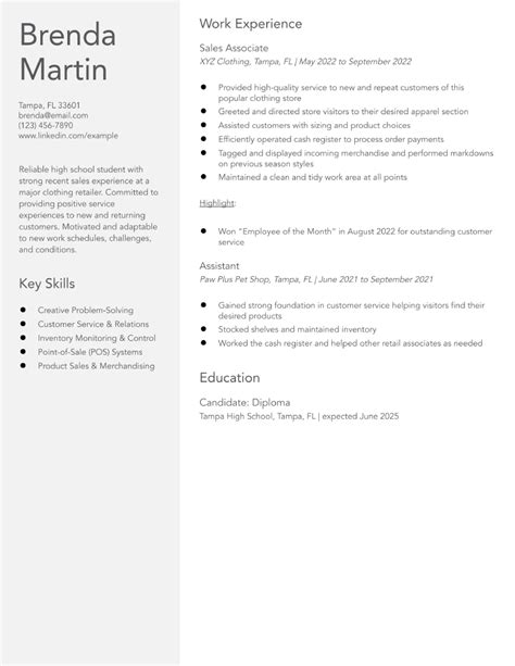 High School Student Resume Examples and Templates for 2024 - ResumeBuilder.com