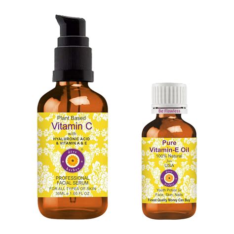 Deve Herbes Plant Based Vitamin C Face Serum with Hyaluronic Acid ...