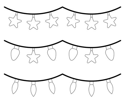 Christmas Lights Coloring Coloring Pages