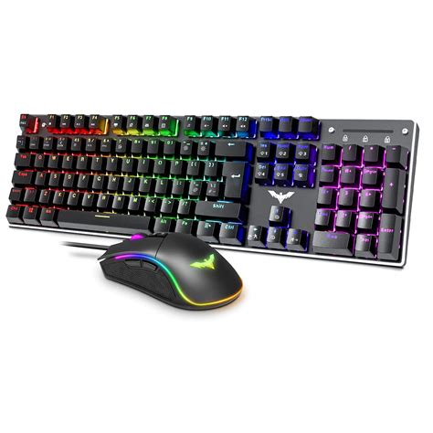 Buy havit Wired Mechanical Gaming Keyboard and RGB Mouse Combo Set UK ...
