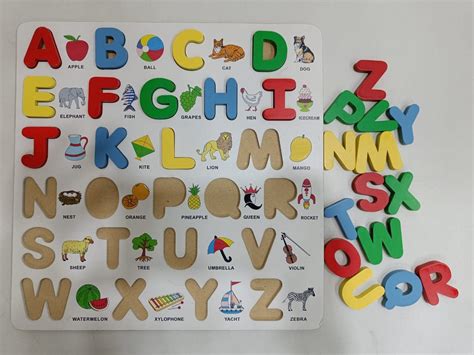 Buy Aditi Toys Wooden Alphabet Board for Kids, 3D Wooden Letter Blocks ...