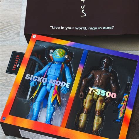 Travis Scott Cactus Jack x Fortnite Sicko Mode T-3500 Action Figure Set ...