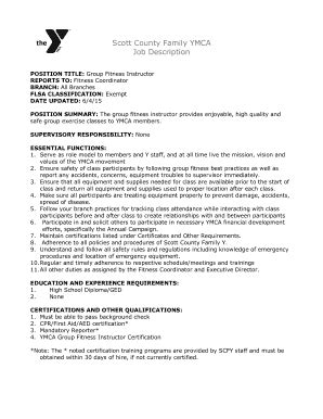 MS Scott County Family YMCA Job Description 2015-2026 - Fill and Sign ...