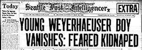 August History Pub - The Kidnapping of George Weyerhaeuser , Axe and ...