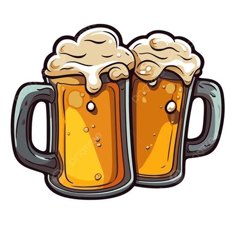 Two Beer Mugs Clip Art