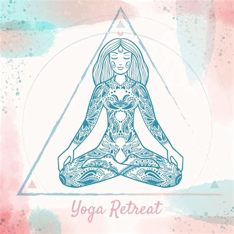 Aquarell-Retreat-Illustration | Kostenlose Vektor