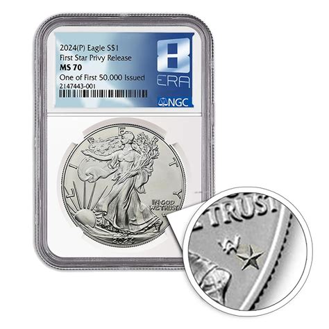 2024 (P) American Eagle Silver Coin – A Rare Star Privy Mark Edition ...