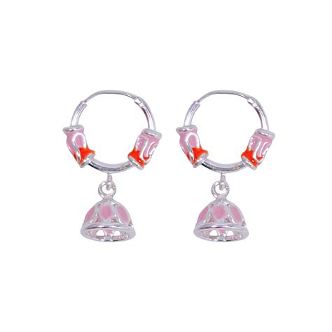 925 Silver Hoop Earrings with Vibrant Enamel for Girls/Women – Taraash