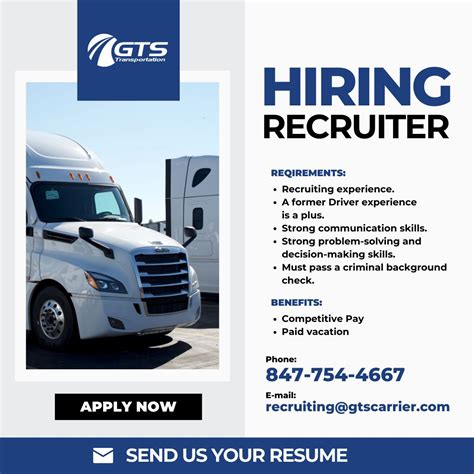 GTS Transportation Corp on LinkedIn: #trucking #recruiter # ...