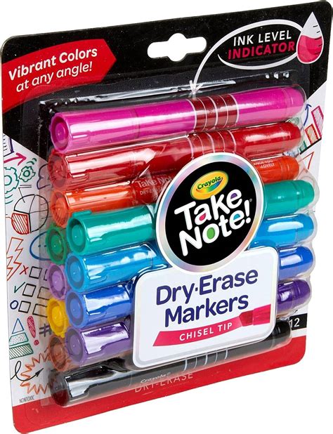 Crayola Take Note Colored Dry Erase Markers, 12 Count Buy, Best Price ...