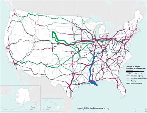 Map of Railways in USA [United States Railway Map]
