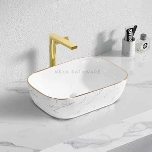 NEXA BATHWARE Bathroom Sink WashBasin white Colour With High Temprature ...