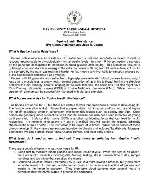 Equine Insulin Resistance | Veterinarian in Mocksville, NC | Davie County Large Animal