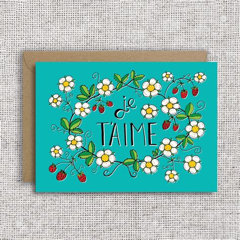 Je T'aime | I love you, French valentine or anniversary card Spanish ...