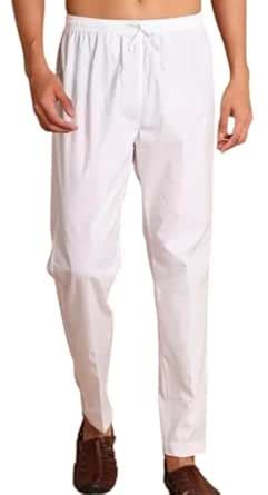 Buy EleganceX Men's Cotton Pyjama Bottom (HEP-777_White) (in, Alpha, L ...