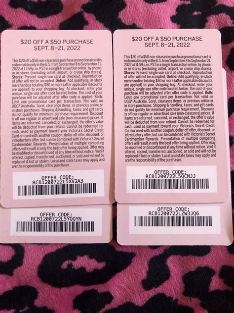 $20 off $50 codes! Expires 11:59 PST tonight! : r/VictoriasSecret