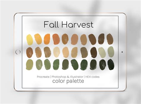 Fall Harvest Color Palette Graphic by thedigitaldoodle · Creative Fabrica