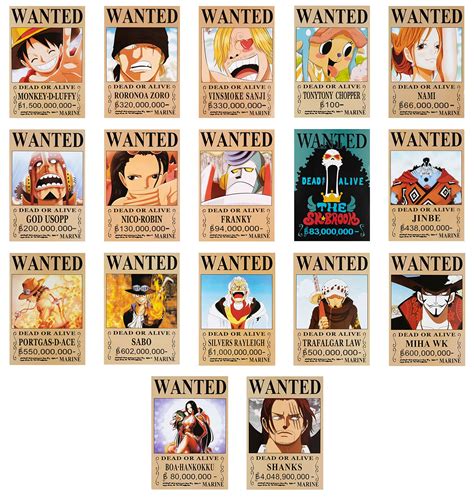 One Piece Wanted Posters New Edition 11 5x 16 5inch | Desertcart INDIA