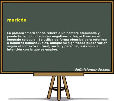 Significado de «maricón»