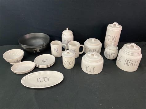 Lot of Rae Dunn Pottery | Live and Online Auctions on HiBid.com