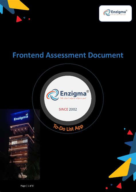 Assessment To Do List - Jr. Front End Developer (1) (1) - SINCE 2002 To ...