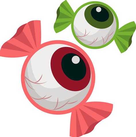 Halloween element illustration with scary eyeball candy. 20647803 PNG