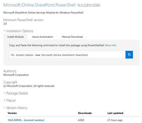How to Install SharePoint Online PowerShell Module 的图像结果