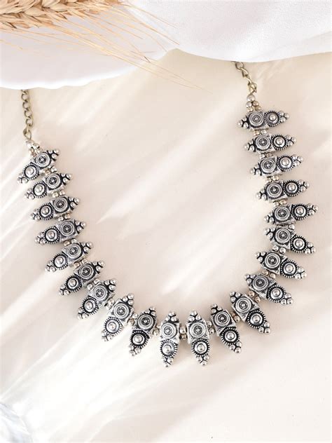 Buy Oxidised Silver Plated Necklaces for Women Online at Silvermerc ...