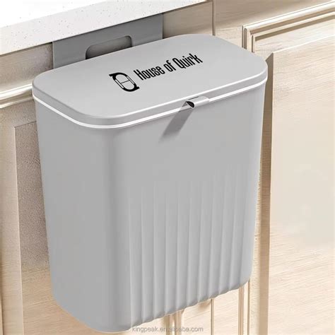 House of Quirk Plastic Hanging Trash Can With Lid, Double-Sided Open ...