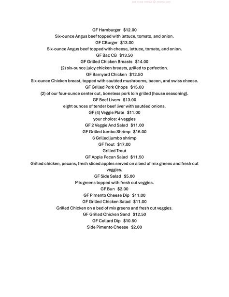 Online Menu of Southern Charm Restaurant, Blue Ridge, Georgia, 30513 ...