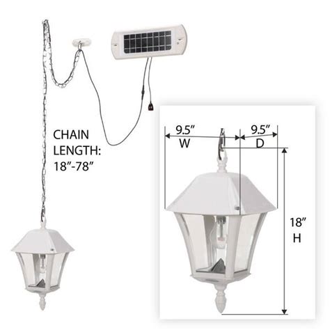 Buy Baytown II Bulb White Solar Integrated LED Hanging Light with ...