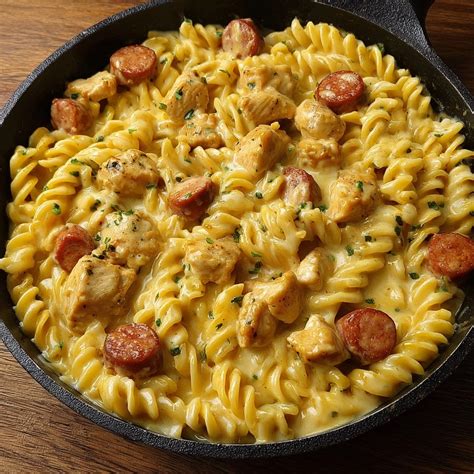 Creamy Pepper Jack Chicken & Sausage Pasta Recipe 1