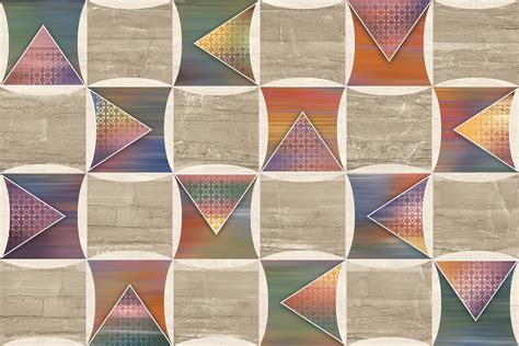 Buy SHG Travertine Triangle Multi HL Wall Tiles Online | Orientbell Tiles