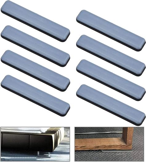 8 Pack Furniture Glides Self-Stick 100x25mm rectangle Teflon Glides ...