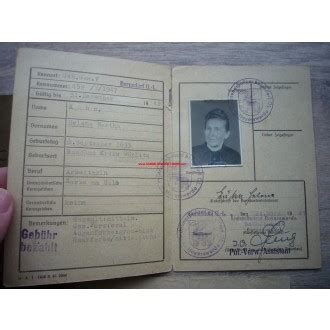 Aid prison BEBRA 1947 (illegal border crossing) - ID cards & documents ...