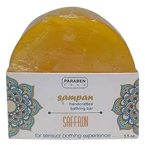 Buy Sampan Handcrafted Bathing Bar - Saffron, 100g Pack Online at Low ...