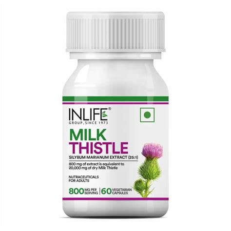 Buy INLIFE MILK THISTLE EXTRACT 800MG | 80% SILYMARIN LIVER SUPPORT ...