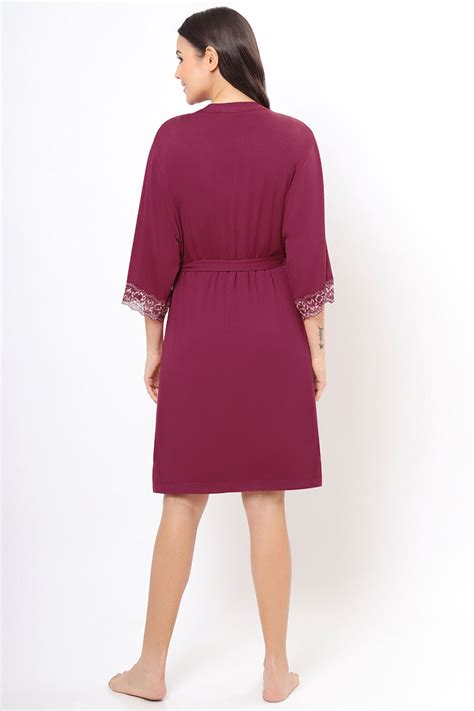 Buy Lace Touch Sleep Robe - Anemone | amanté