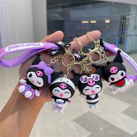 Cute kuromi purple keychain – Mo Pengsu