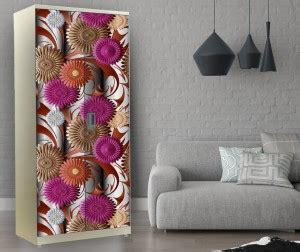 Decoration Designs 213.36 cm Almirah Sticker Self Adhesive Sticker ...