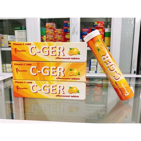 Viên sủi C-GER Vitamin C 1000 hộp 1 tuýp 20 viên