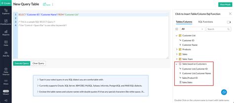 Image result for Creating a Table Query