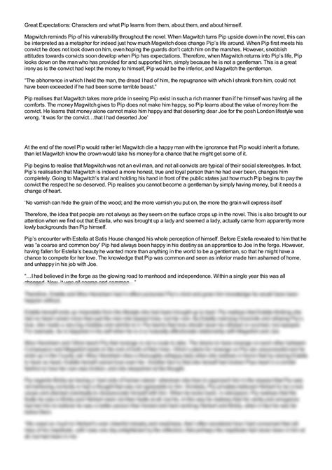 SOLUTION: Great expectations characters and what pip learns from them ...