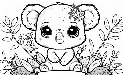 Cuddle up with Koalas: Cute Baby Koala Coloring Pages for Kids