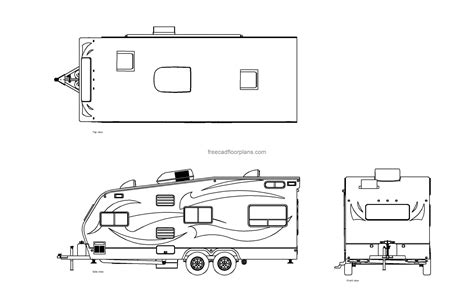 Toy Camper, AutoCAD Block - Free Cad Floor Plans