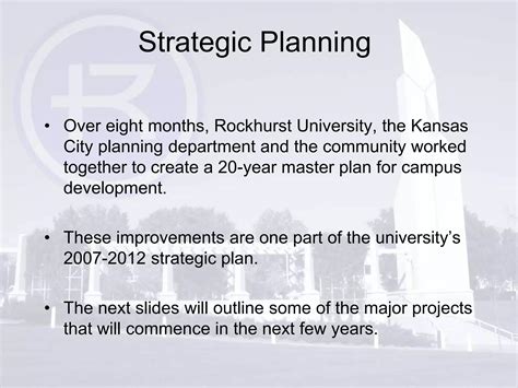 Rockhurst University Campus Master Plan, Dec. 2010 | PPTX