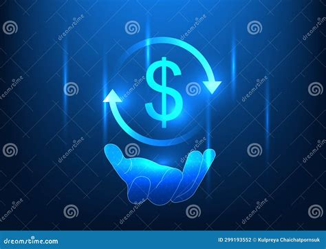 Money Exchange Technology Dollar Bill on Hand Shows the Exchange Rate of Each Country S Currency ...