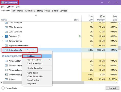 Image result for How to Close Antimalware Service Executable