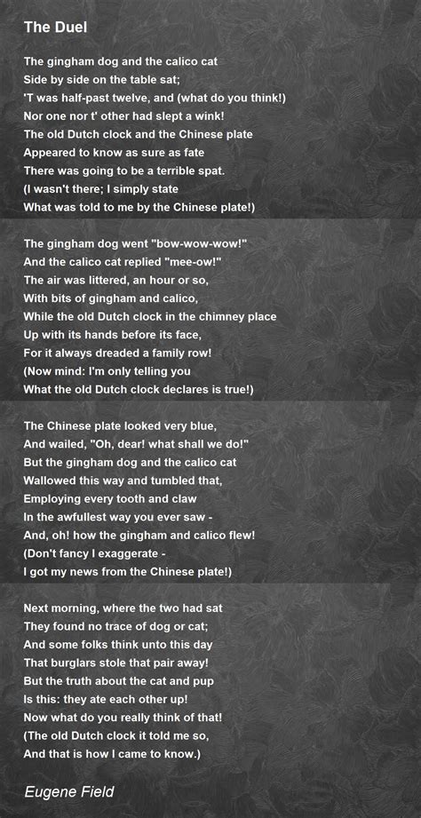 The Duel By Eugene Field