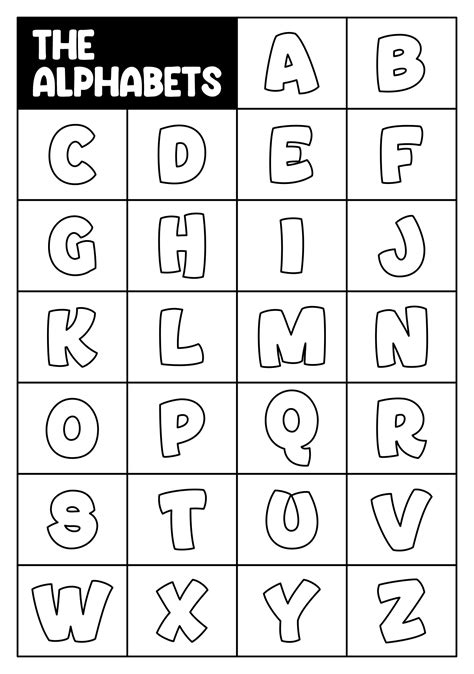 Chart Full Page Alphabet ABC - 10 Free PDF Printables | Printablee